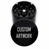 Grinder: Custom Design, Black, 63mm, 4-Piece