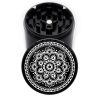Grinder: Hibiscus Mandala, Black, 63mm, 4-Piece