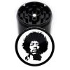 Jimmy Hendrix Tribute 63mm Black 4-Piece Marijuana Grinder