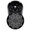 Grinder: Zinnia Mandala, Black, 63mm, 4-piece
