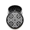 USA Made The Puck® Grinder: 4 Corners, Black, 3.500 inch [90mm], 3 Piece