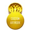 USA Made: Your Custom Artwork, The Puck® Grinder, Gen II, Gold, 63mm, 2-Piece