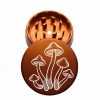 USA Made: Mushrooms, The Puck® Grinder, Gen II, Orange, 63mm, 2-Piece