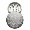 USA Made: Web Mandala, The Puck® Grinder, Gen II, Silver, 63mm, 2-Piece