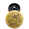 The Hybrid™ Mini Grinder: Aliens, Black Polymer Insert + Wood, 2.3 Inch, 2-Piece