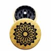 The Hybrid™ Mini Grinder: Amaryllis, Black Polymer Insert + Wood, 2.3 Inch, 2-Piece
