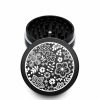 USA Made The Puck® Grinder: Bloom, Black, 3.500 inch [90mm], 2 Piece