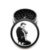 USA Made The Puck® Grinder: Johnny Cash 1, Black, 3.500 inch [90mm], 3 Piece