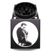 USA Made The Puck® Square Grinder: Johnny Cash 1, Black, 2.500 [65mm], 2 Piece