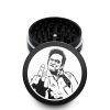 USA Made The Puck® Grinder: Johnny Cash 2, Black, 3.500 inch [90mm], 2 Piece