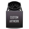 USA Made The Puck® Square Grinder: Custom Design, Black, 2.500 [65mm], 2 Piece