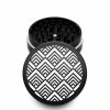 USA Made The Puck® Grinder: Energy Mandala, Black, 3.500 inch [90mm], 2 Piece