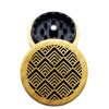 The Hybrid™ Mini Grinder: Energy Mandala, Black Polymer Insert + Wood, 2.3 Inch, 2-Piece