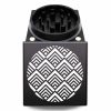 USA Made The Puck® Square Grinder: Energy Mandala, Black, 2.500 [65mm], 2 Piece