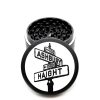 USA Made The Puck® Grinder: Haight x Ashbury San Francisco, Black, 3.500 inch [90mm], 3 Piece
