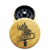 The Hybrid™ Mini Grinder: Haight Ashbury, Black Polymer Insert + Wood, 2.3 Inch, 2-Piece