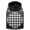 USA Made The Puck® Square Grinder: Houndstooth, Black, 2.500 [65mm], 2 Piece
