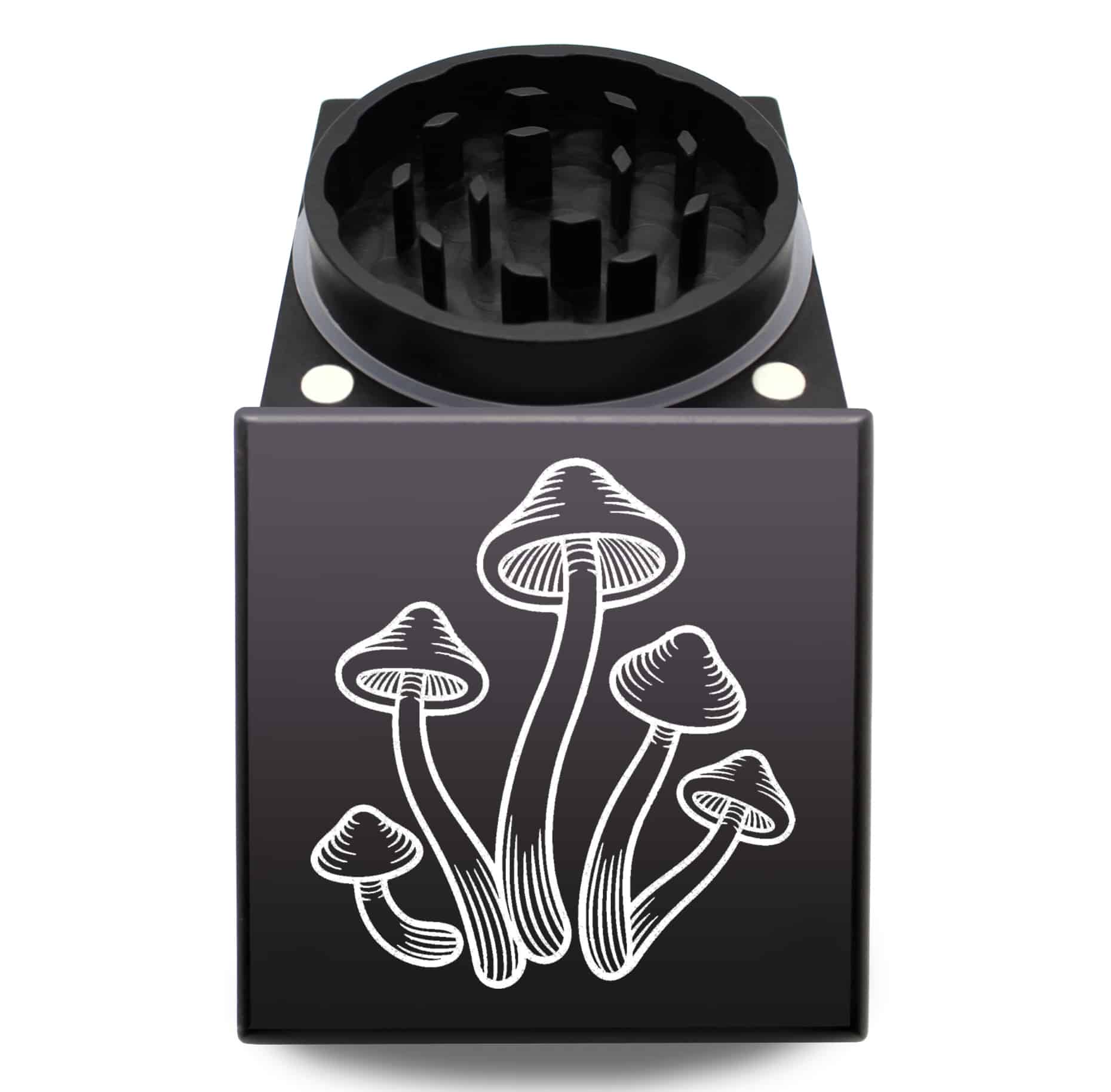 USA Made The Puck® Square Mushroom Grinder: Black, 2.500 [65mm], 2