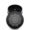 USA Made The Puck® Grinder: Sharktooth Mandala, 3.500 inch [90mm], 2 Piece