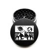 USA Made The Puck® Grinder: Space Mountain, Black, 3.500 inch [90mm], 3 Piece