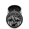 USA Made The Puck® Grinder: Starry River Night, Black, 3.500 inch [90mm], 3 Piece