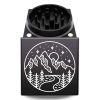 USA Made The Puck® Square Grinder: Starry River Night, Black, 2.500 [65mm], 2 Piece