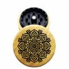 The Hybrid™ Mini Grinder: Sunflower, Black Polymer Insert + Wood, 2.3 Inch, 2-Piece