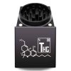 USA Made The Puck® Square Grinder: THC Molecule , Black, 2.500 [65mm], 2 Piece