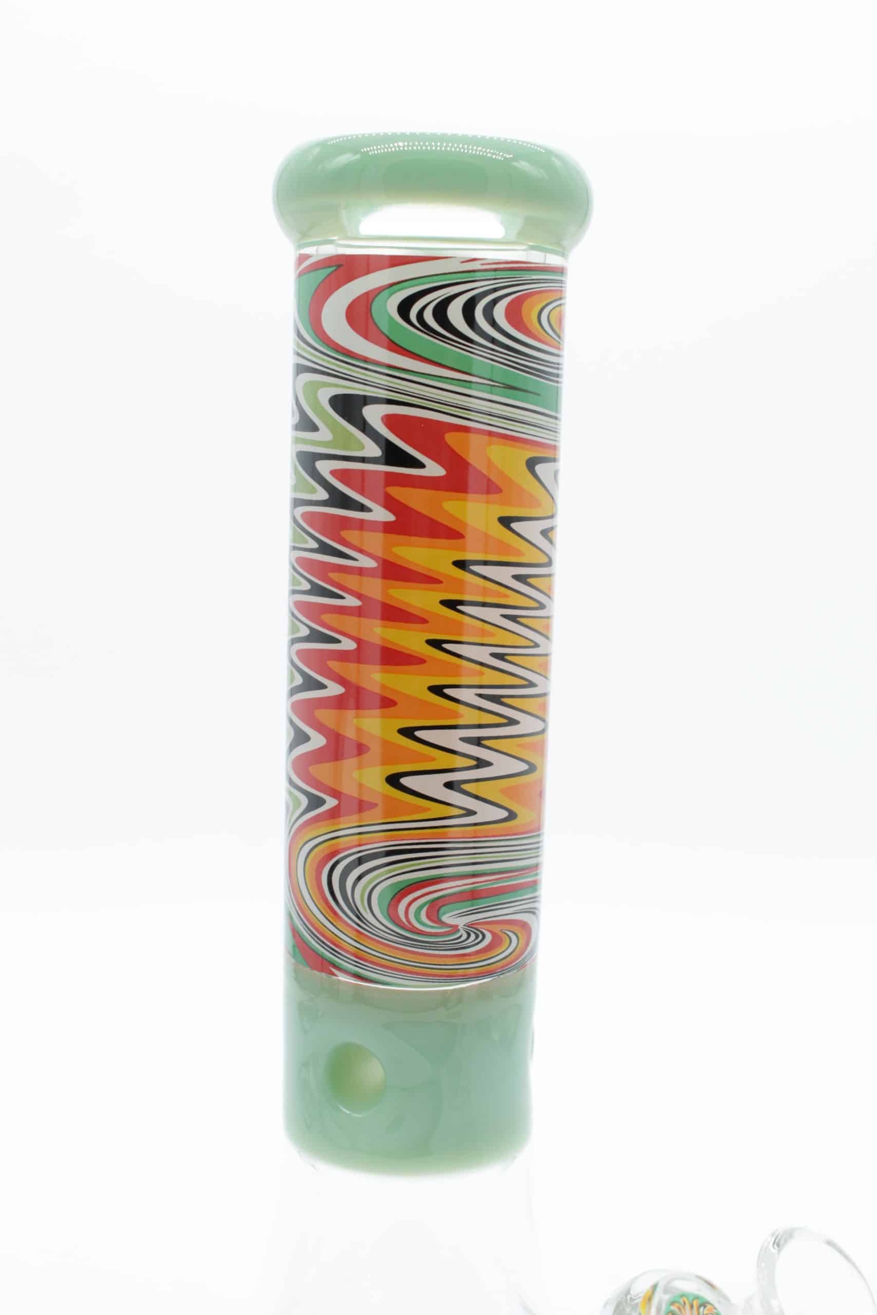 13” Tie-Dye Beaker Bong – Thick Borosilicate Glass with Ice Catcher & Color Downstem - Image 2