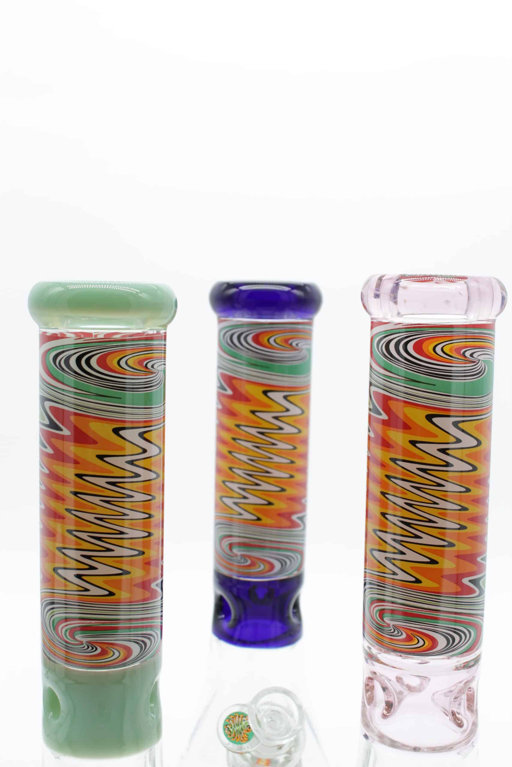 13” Tie-Dye Beaker Bong – Thick Borosilicate Glass with Ice Catcher & Color Downstem - Image 7