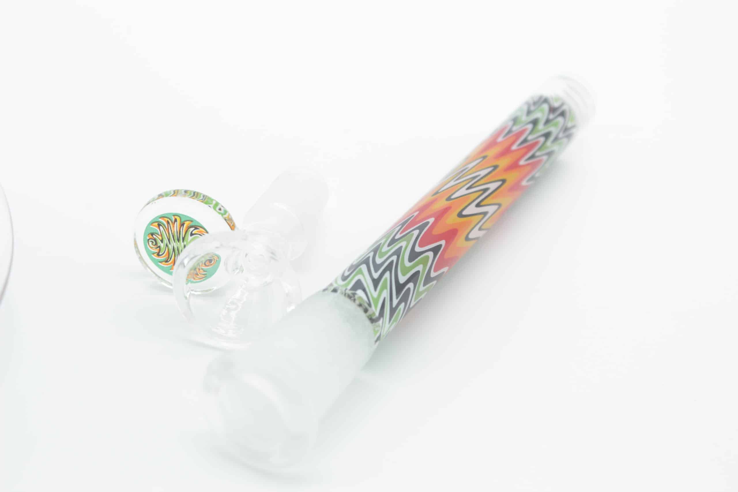 13” Tie-Dye Beaker Bong – Thick Borosilicate Glass with Ice Catcher & Color Downstem - Image 15