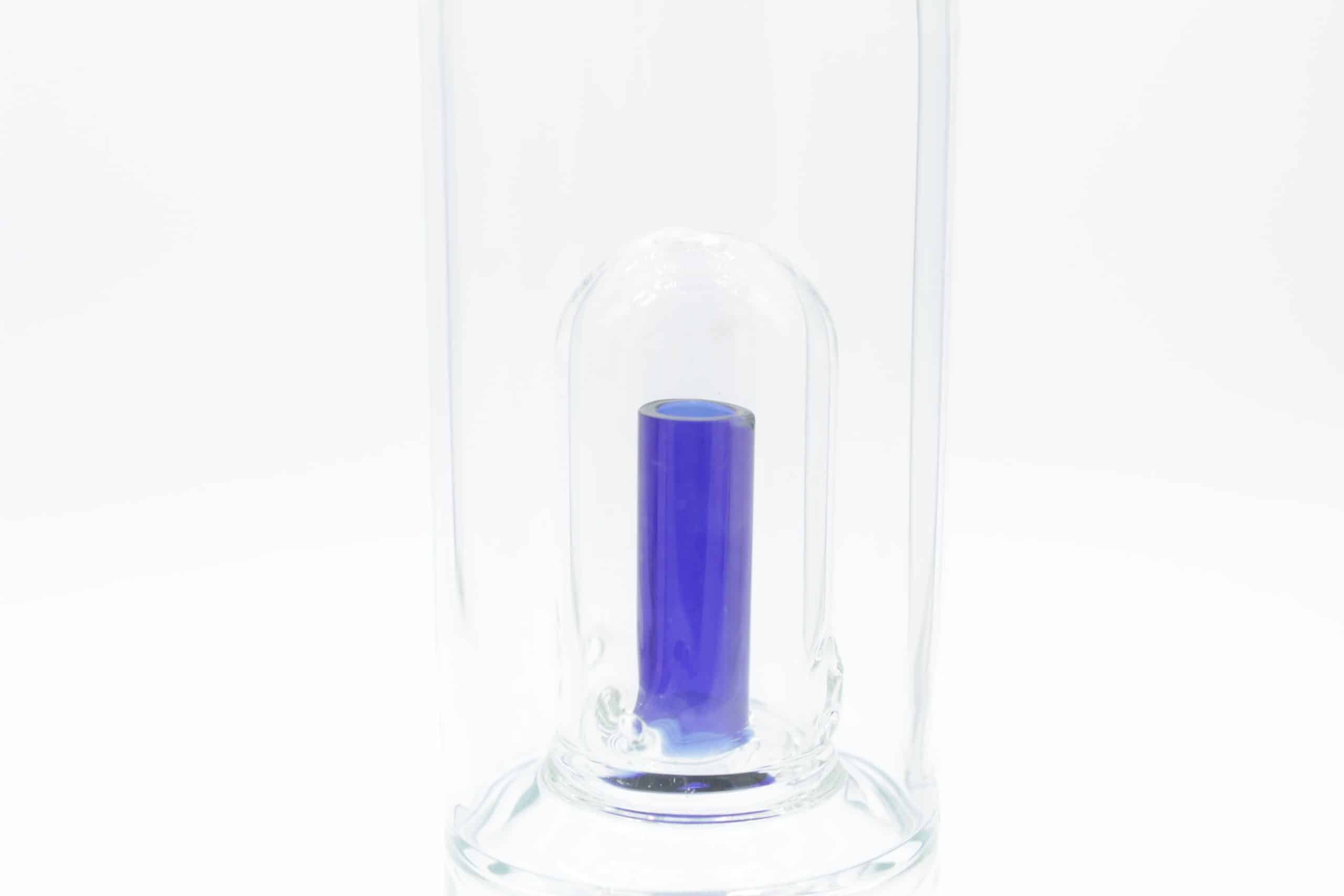 Triple Dome Percolator Beaker Bong – Crackle Glass Design with Fixed Downstem Bowl - Image 5