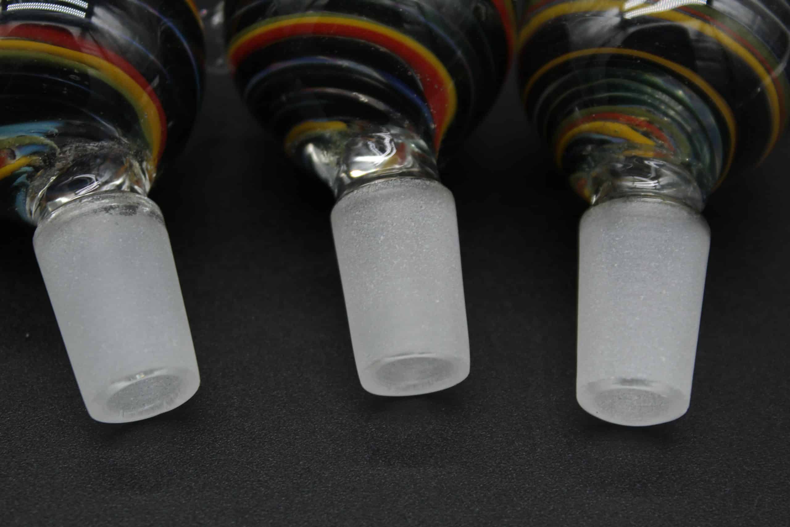 14mm Rasta Swirl Glass Bowl – Male Borosilicate Replacement Slide with Handle - Image 5