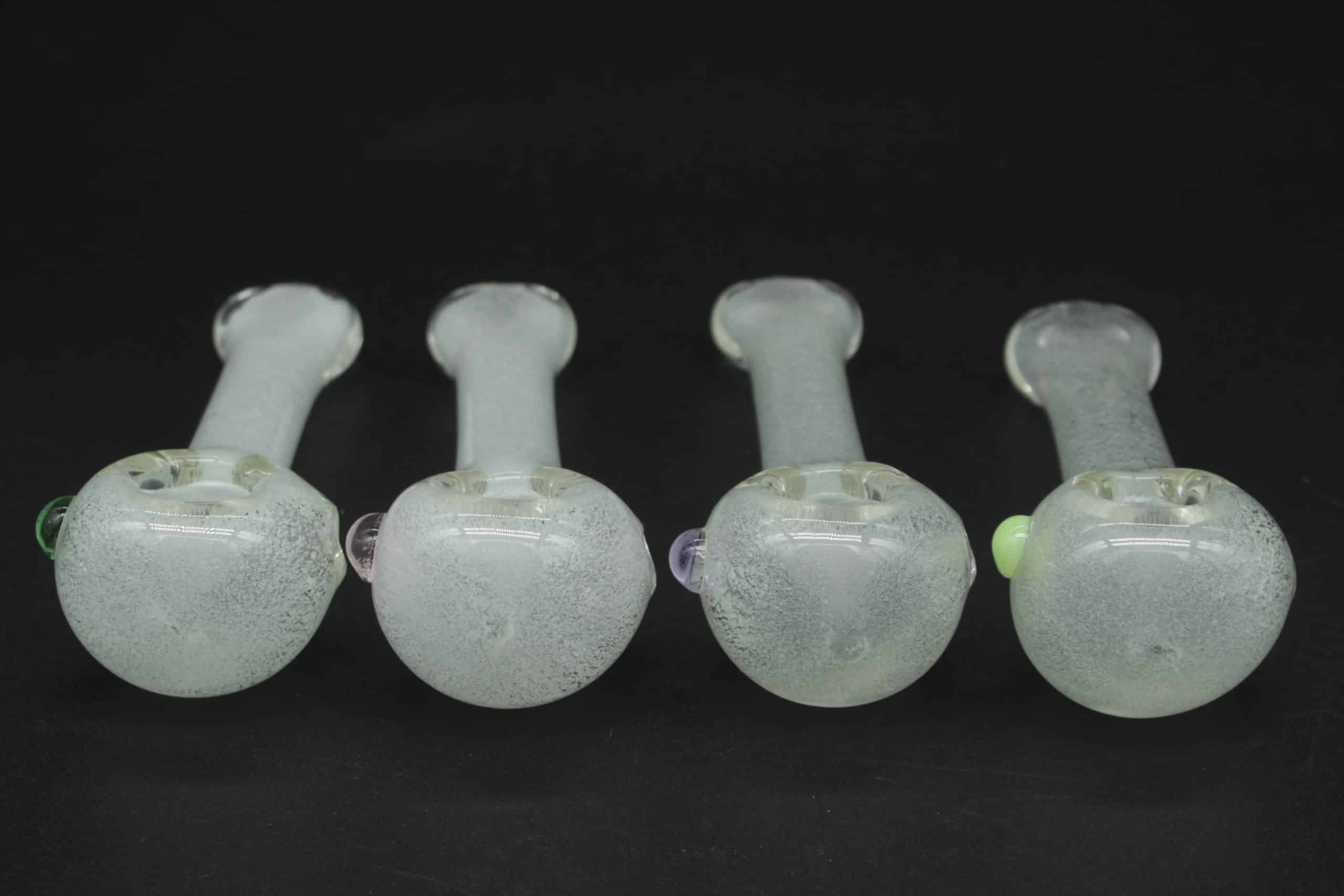 Glow in the Dark Glass Hand Pipe – 4 Inch Borosilicate Spoon Pipe - Image 7