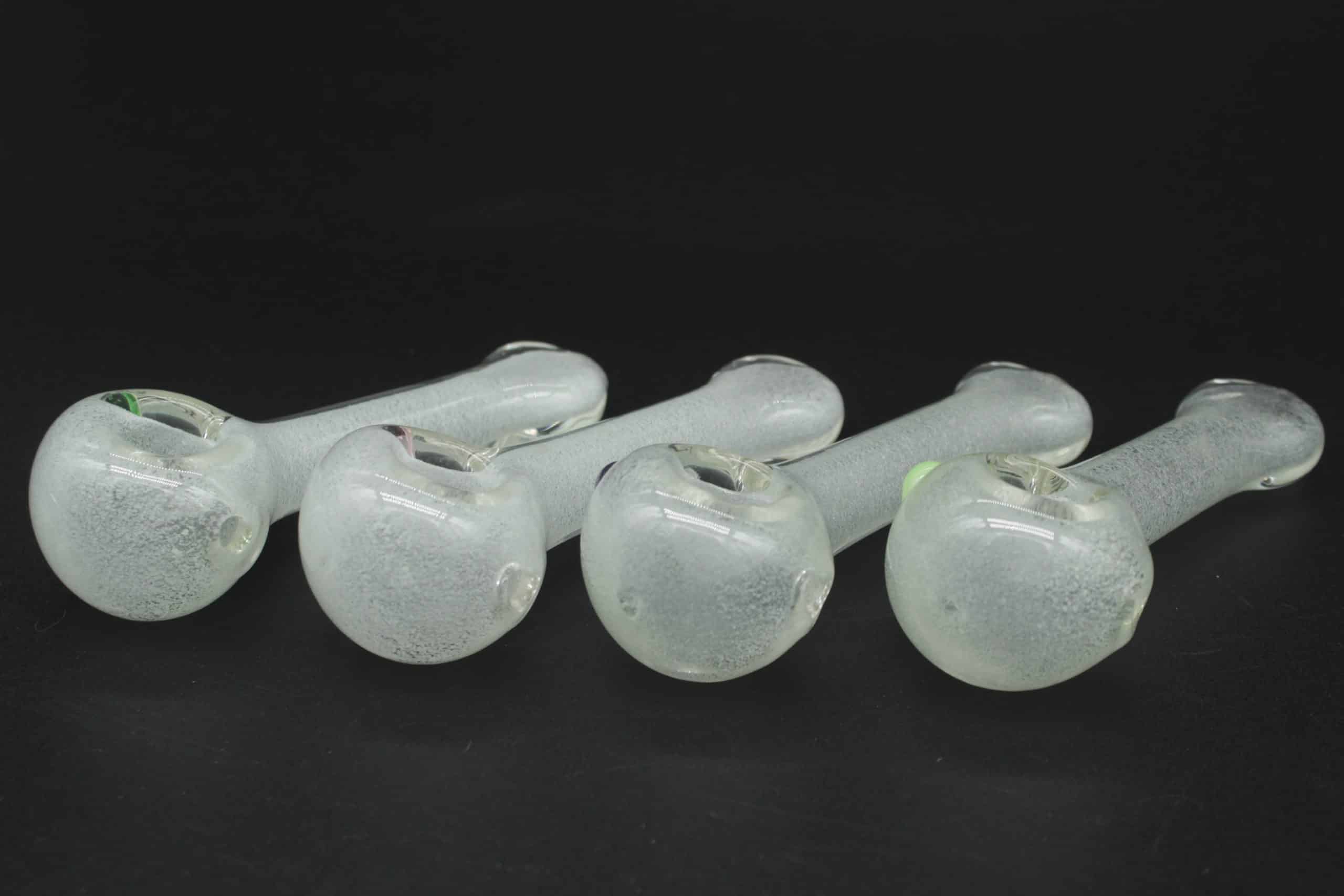 Glow in the Dark Glass Hand Pipe – 4 Inch Borosilicate Spoon Pipe - Image 8