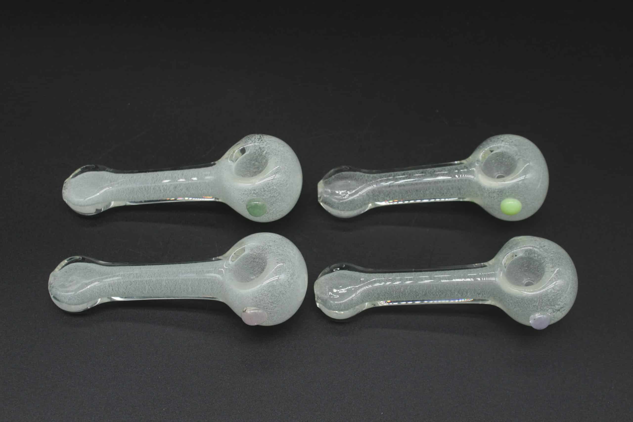 Glow in the Dark Glass Hand Pipe – 4 Inch Borosilicate Spoon Pipe - Image 10