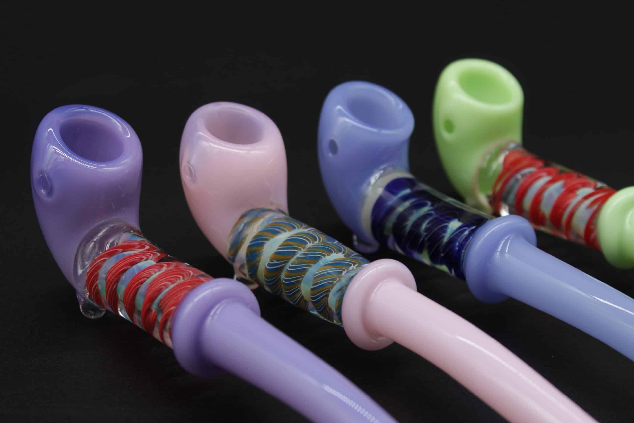 10" Glossy Coil Gandalf Glass Hand Pipe – Long Borosilicate Spoon Pipe - Image 5
