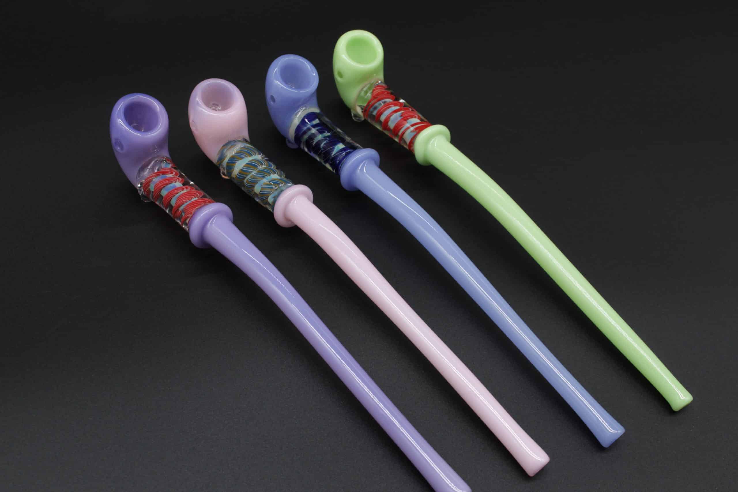 10" Glossy Coil Gandalf Glass Hand Pipe – Long Borosilicate Spoon Pipe - Image 6