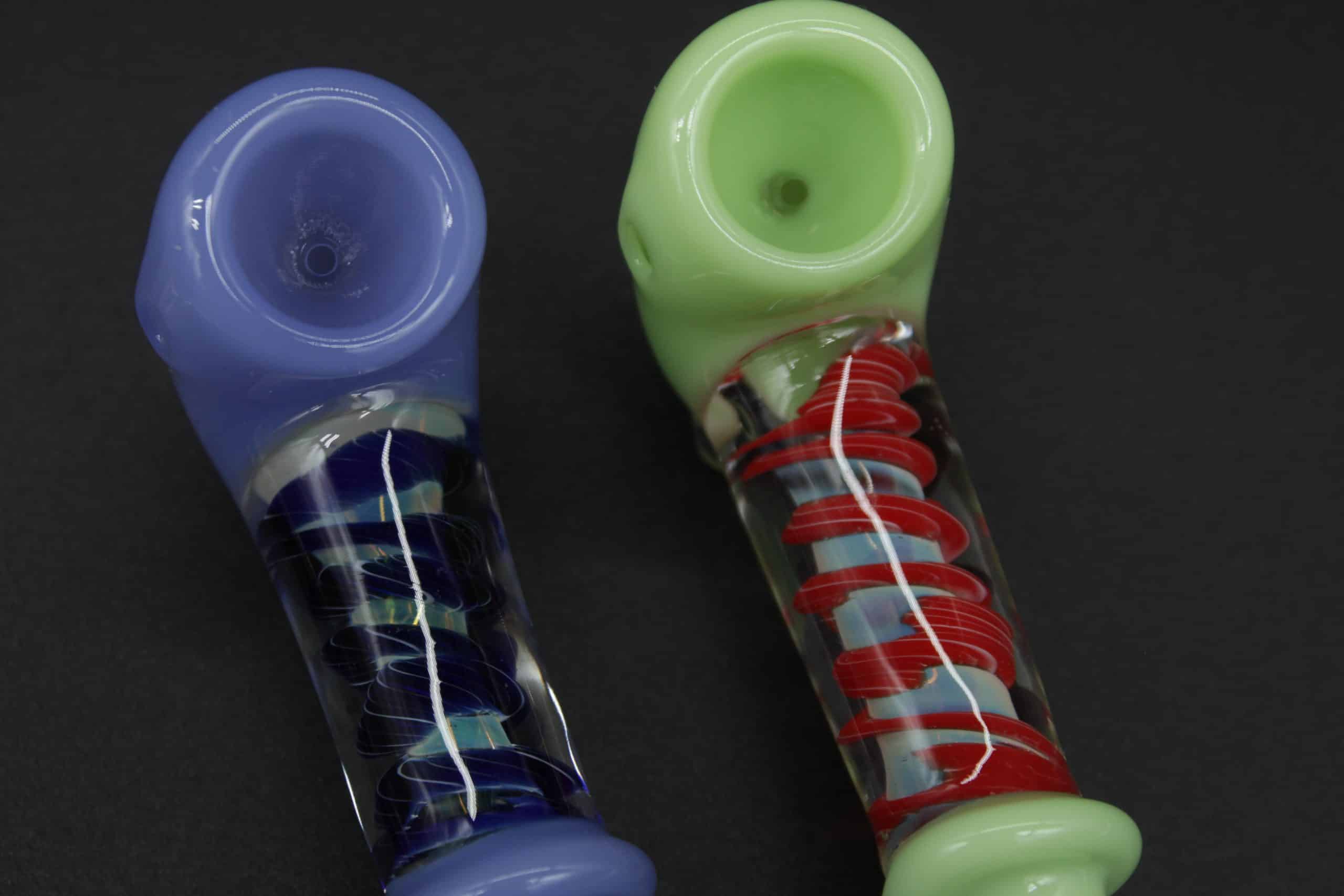 10" Glossy Coil Gandalf Glass Hand Pipe – Long Borosilicate Spoon Pipe - Image 8