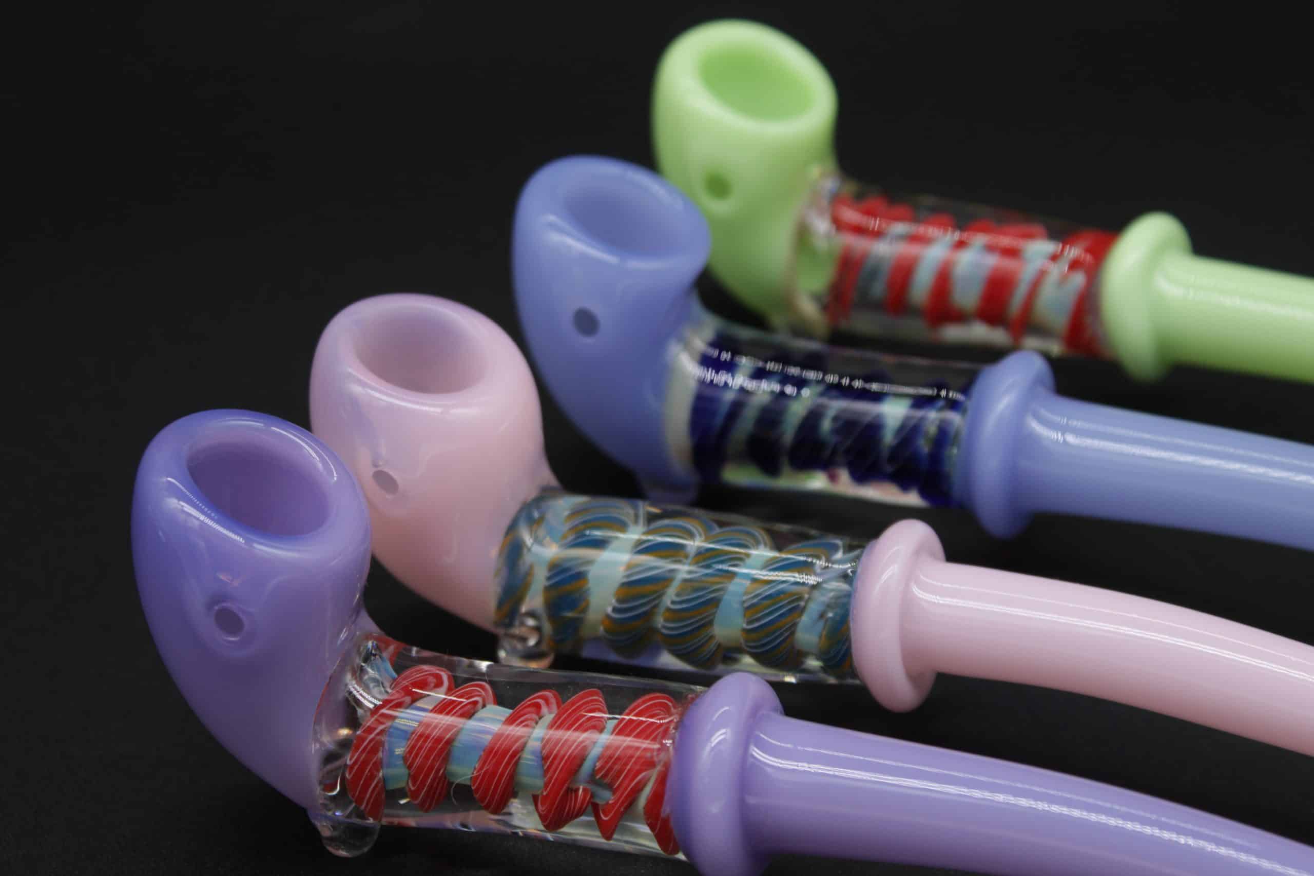 10" Glossy Coil Gandalf Glass Hand Pipe – Long Borosilicate Spoon Pipe - Image 10