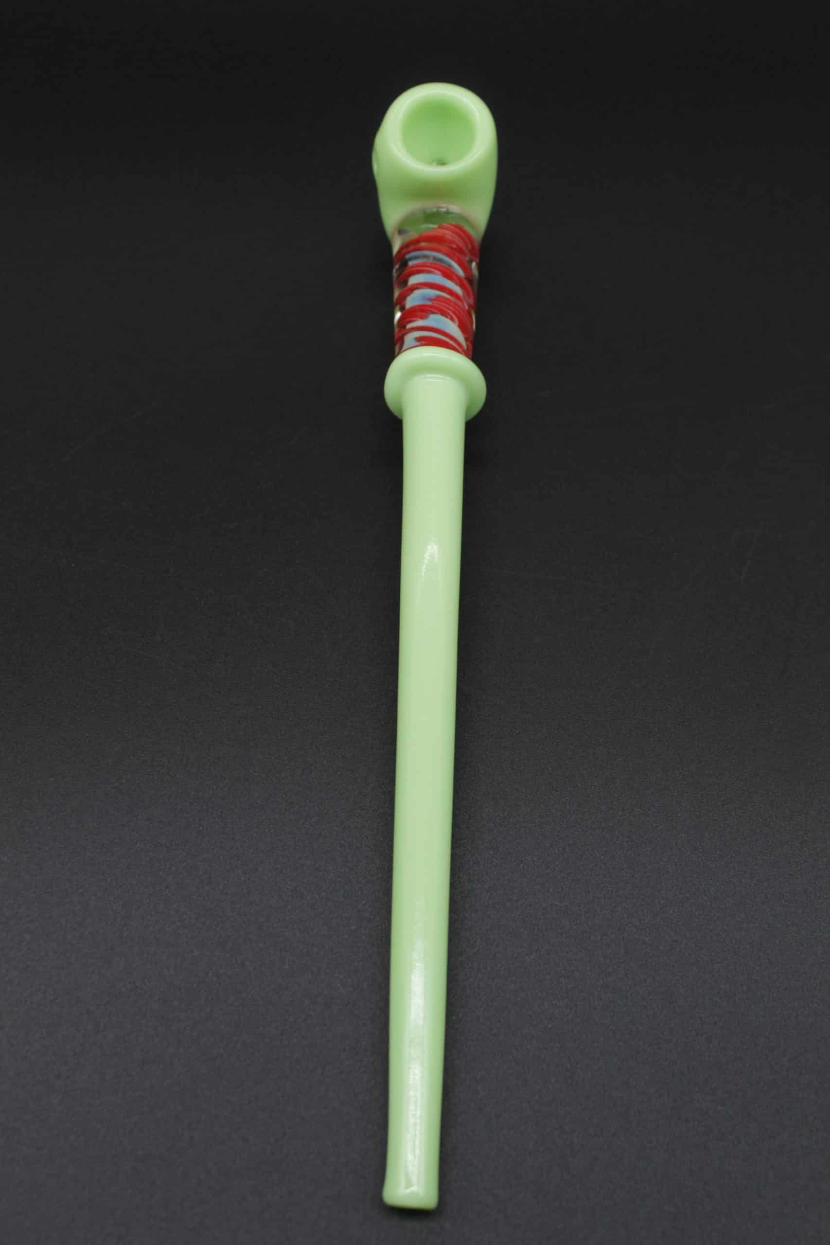 10" Glossy Coil Gandalf Glass Hand Pipe – Long Borosilicate Spoon Pipe - Image 11