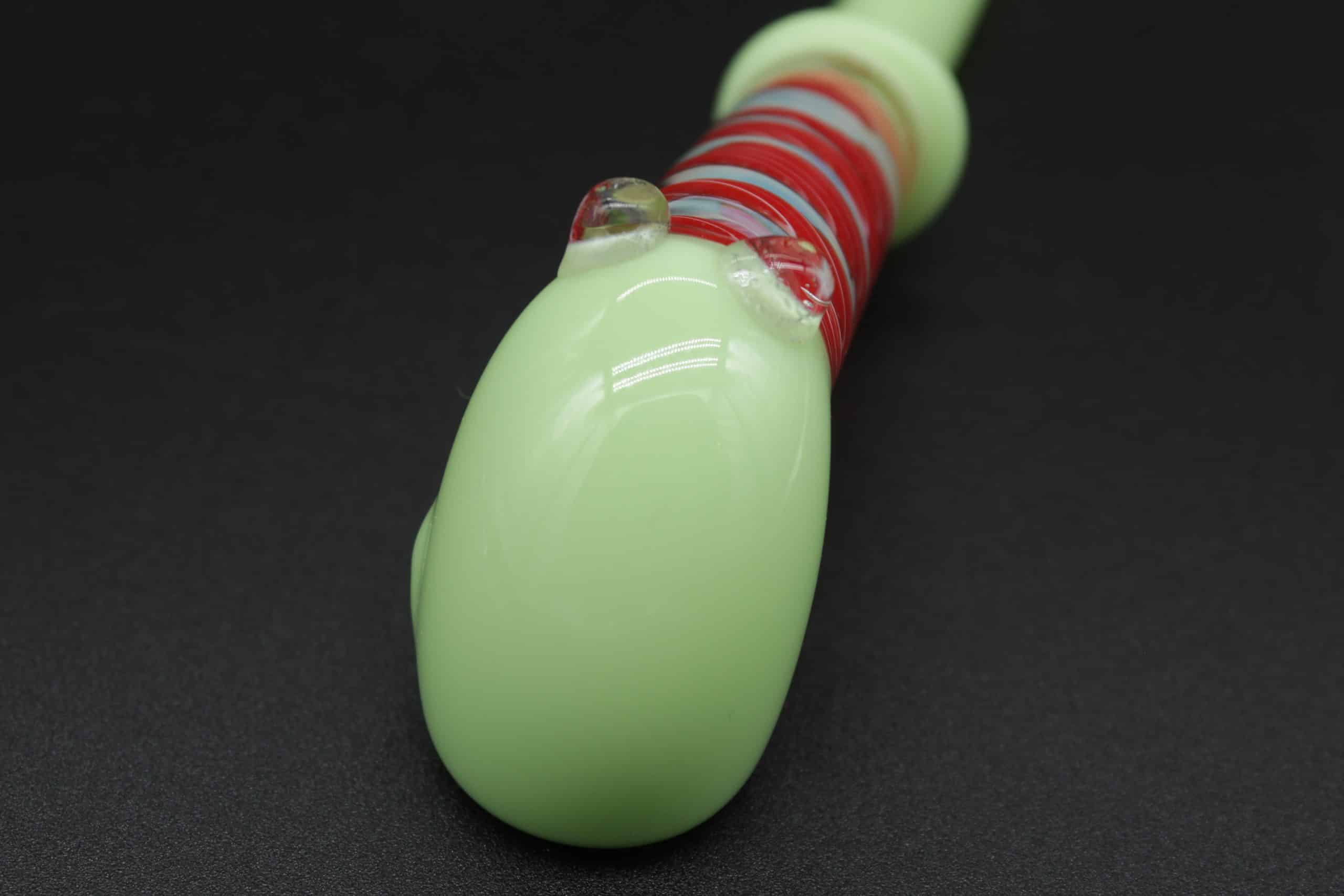 10" Glossy Coil Gandalf Glass Hand Pipe – Long Borosilicate Spoon Pipe - Image 12