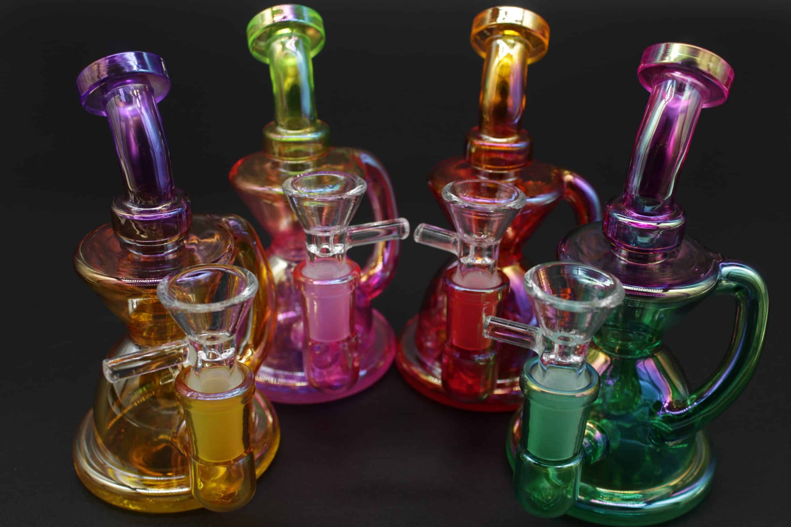 Two-Tone Colorful Small Water Pipe – 5 Inch Borosilicate Glass Bong - Image 14