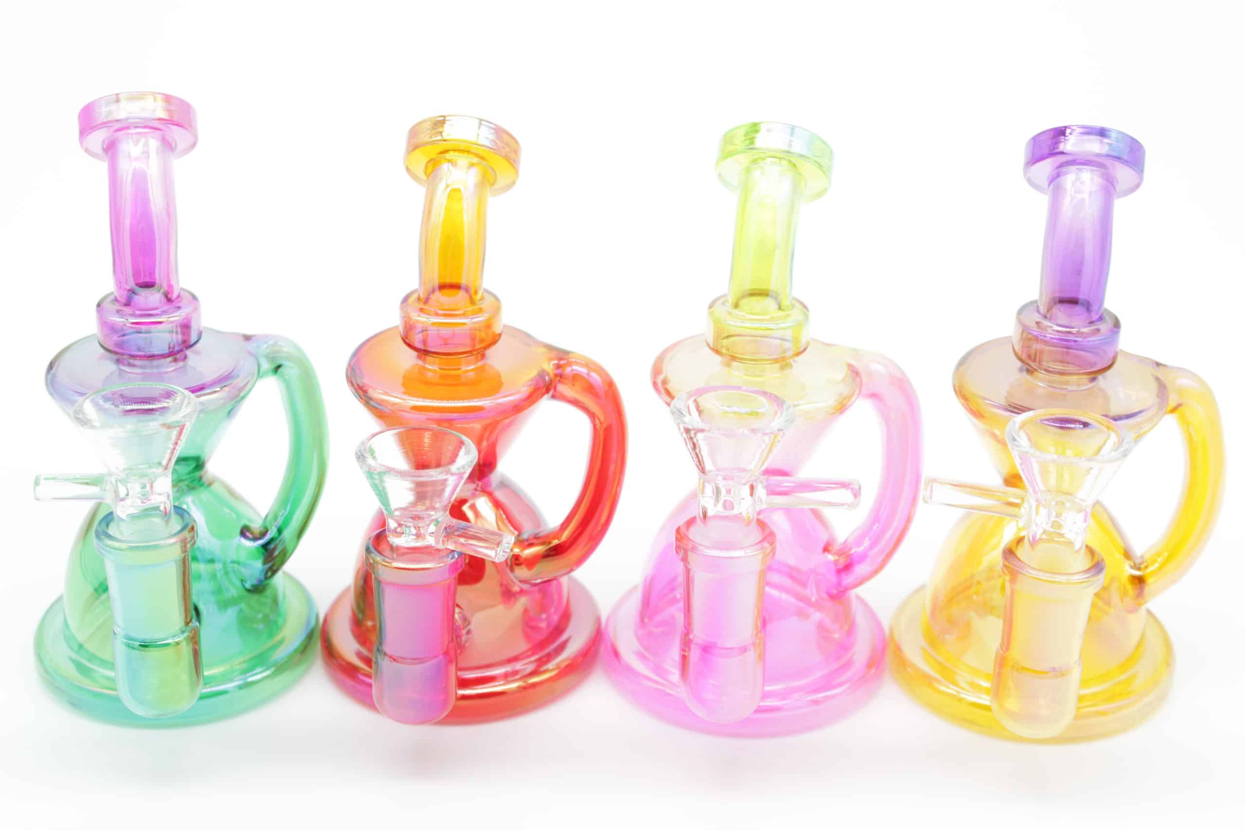 Two-Tone Colorful Small Water Pipe – 5 Inch Borosilicate Glass Bong - Image 3