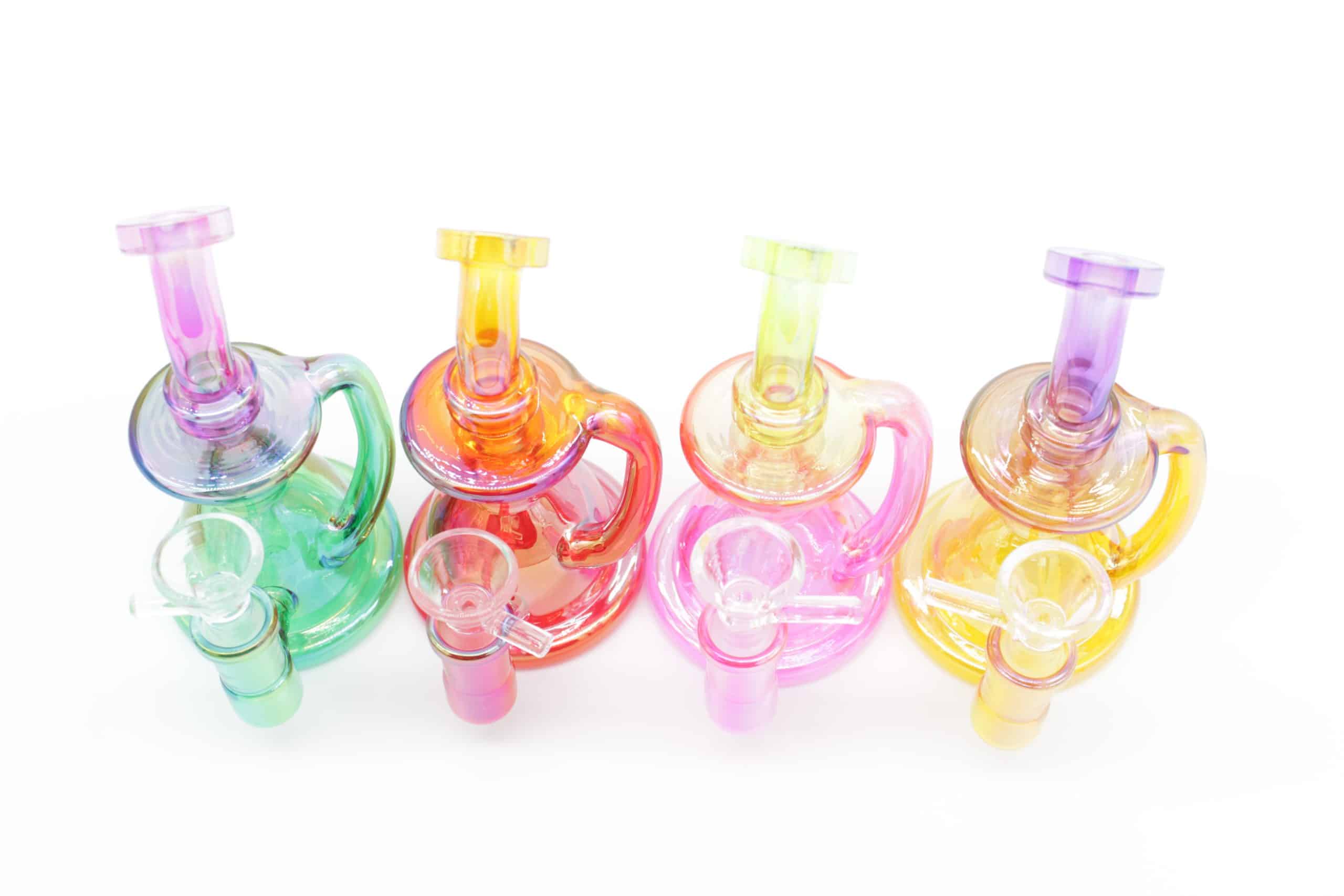 Two-Tone Colorful Small Water Pipe – 5 Inch Borosilicate Glass Bong - Image 2