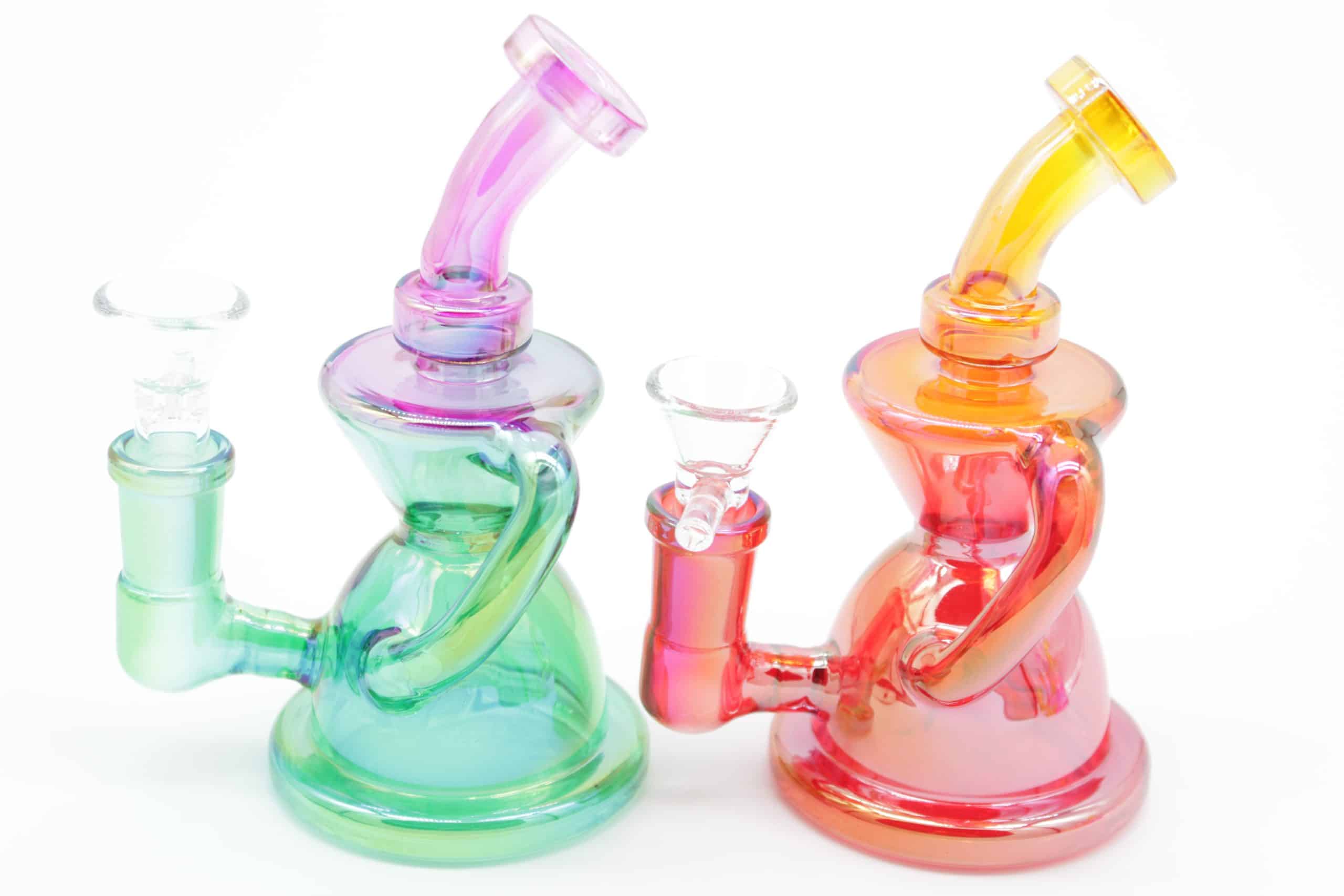 Two-Tone Colorful Small Water Pipe – 5 Inch Borosilicate Glass Bong - Image 5