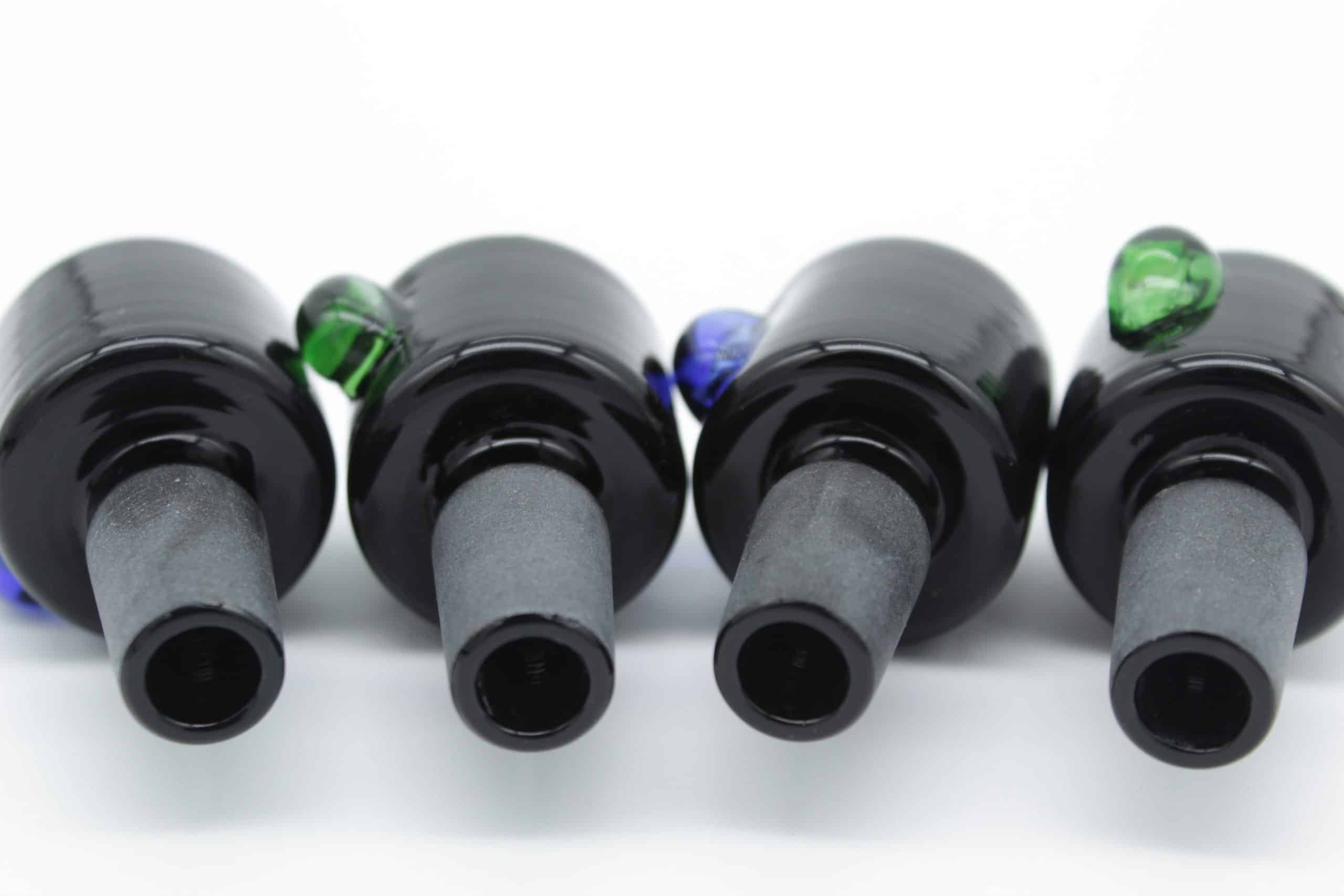 14mm Black Glass Bowl with Color Dot Handle – Male Replacement Slide Piece - Image 4