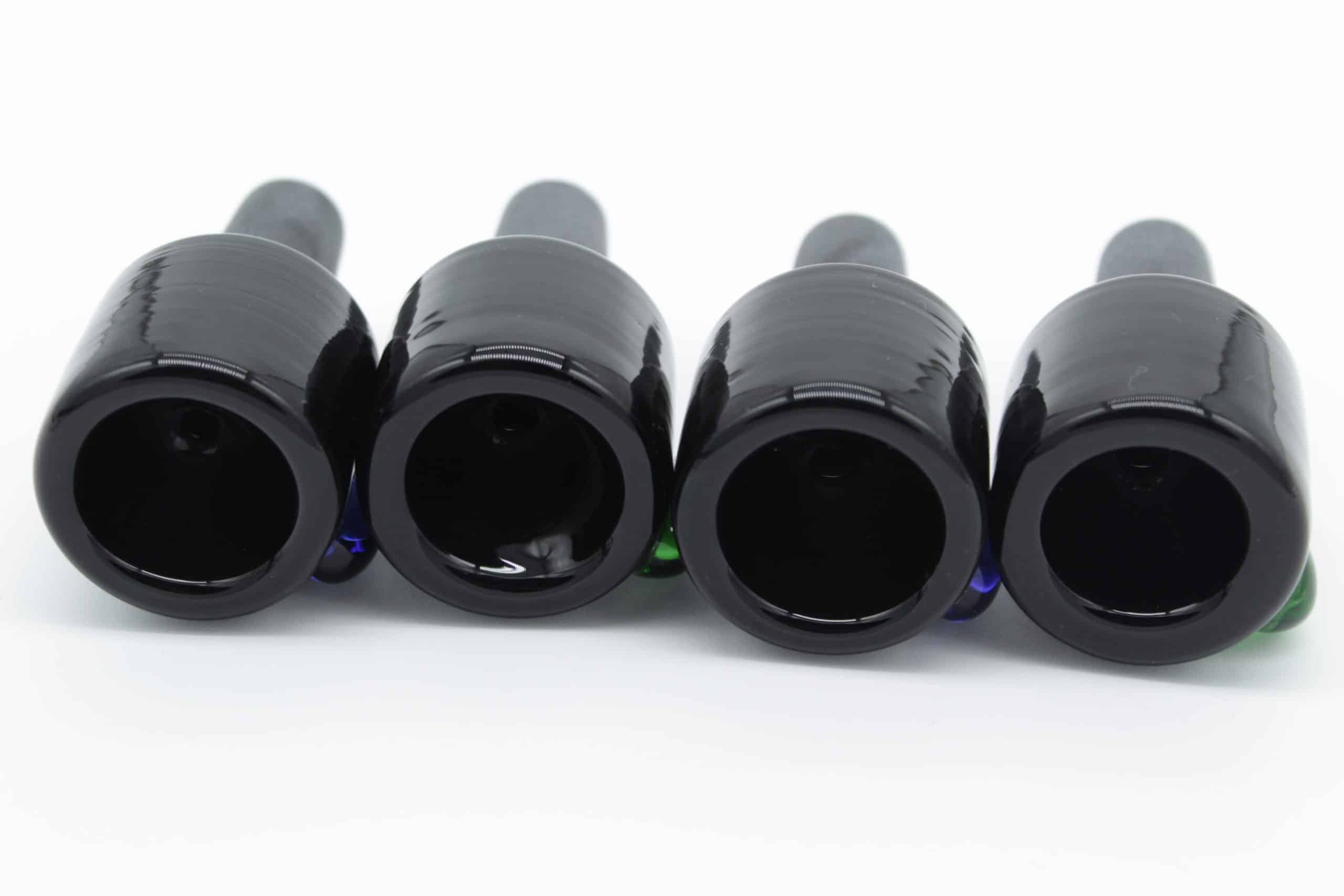 14mm Black Glass Bowl with Color Dot Handle – Male Replacement Slide Piece - Image 5