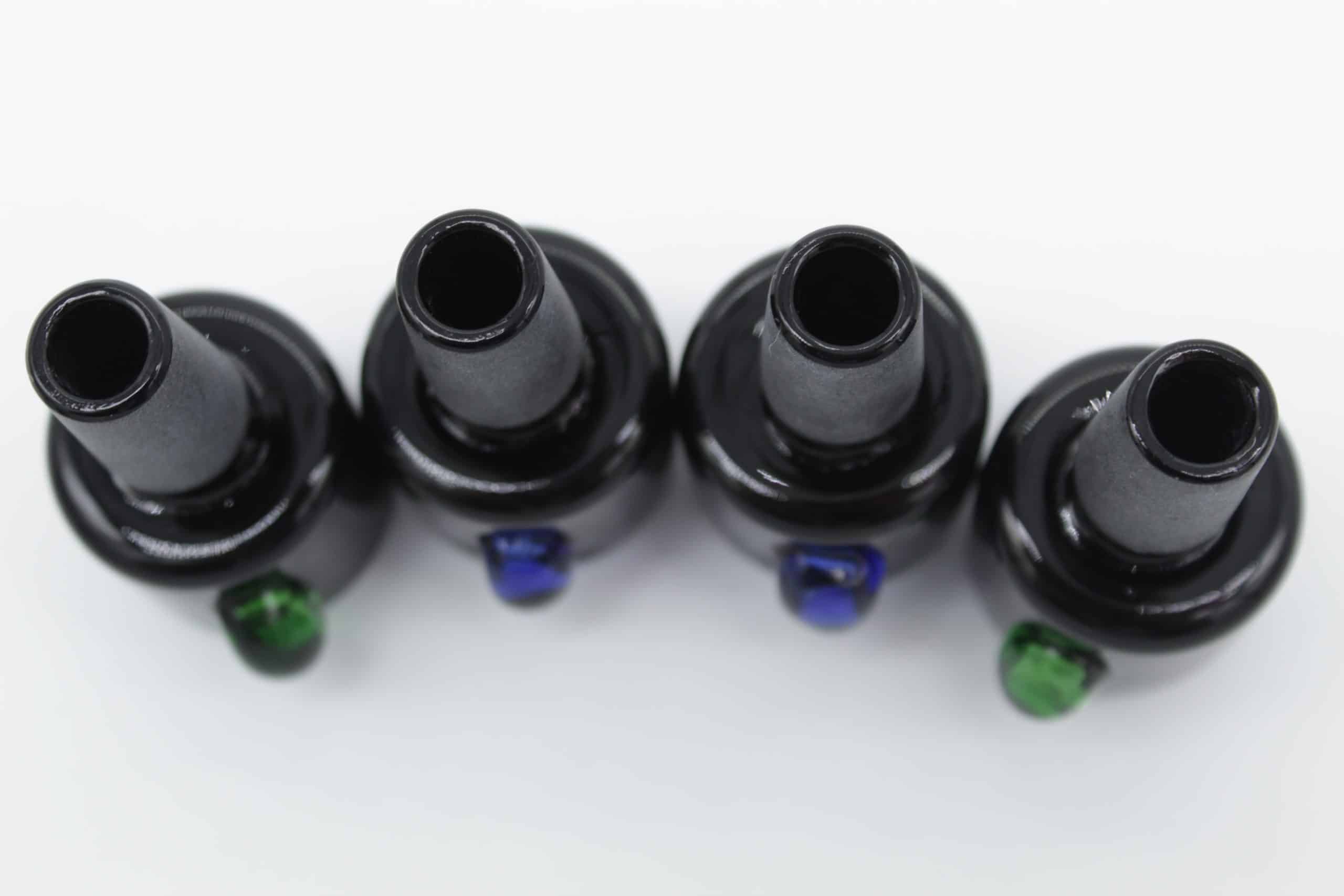 14mm Black Glass Bowl with Color Dot Handle – Male Replacement Slide Piece - Image 9