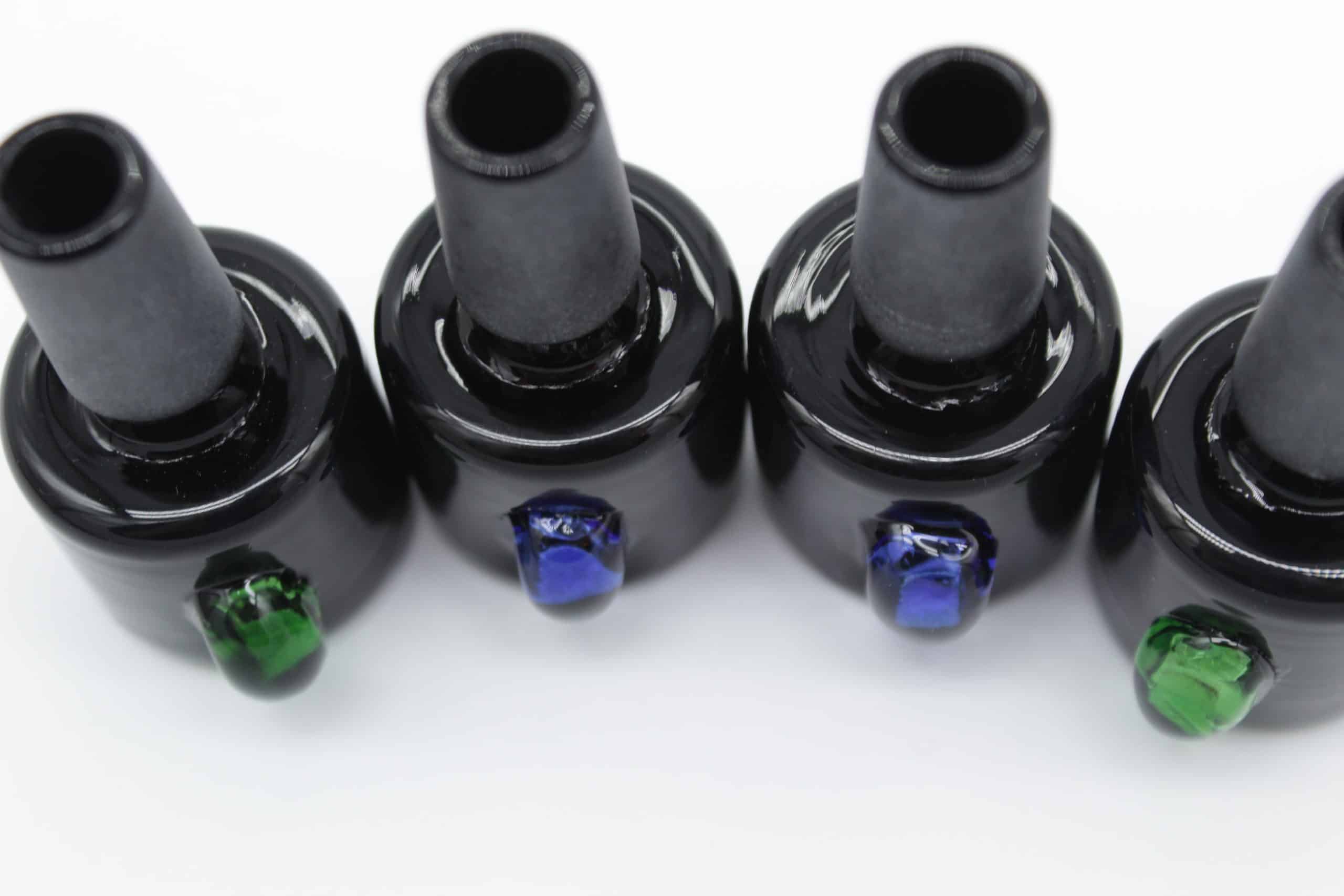 14mm Black Glass Bowl with Color Dot Handle – Male Replacement Slide Piece - Image 10